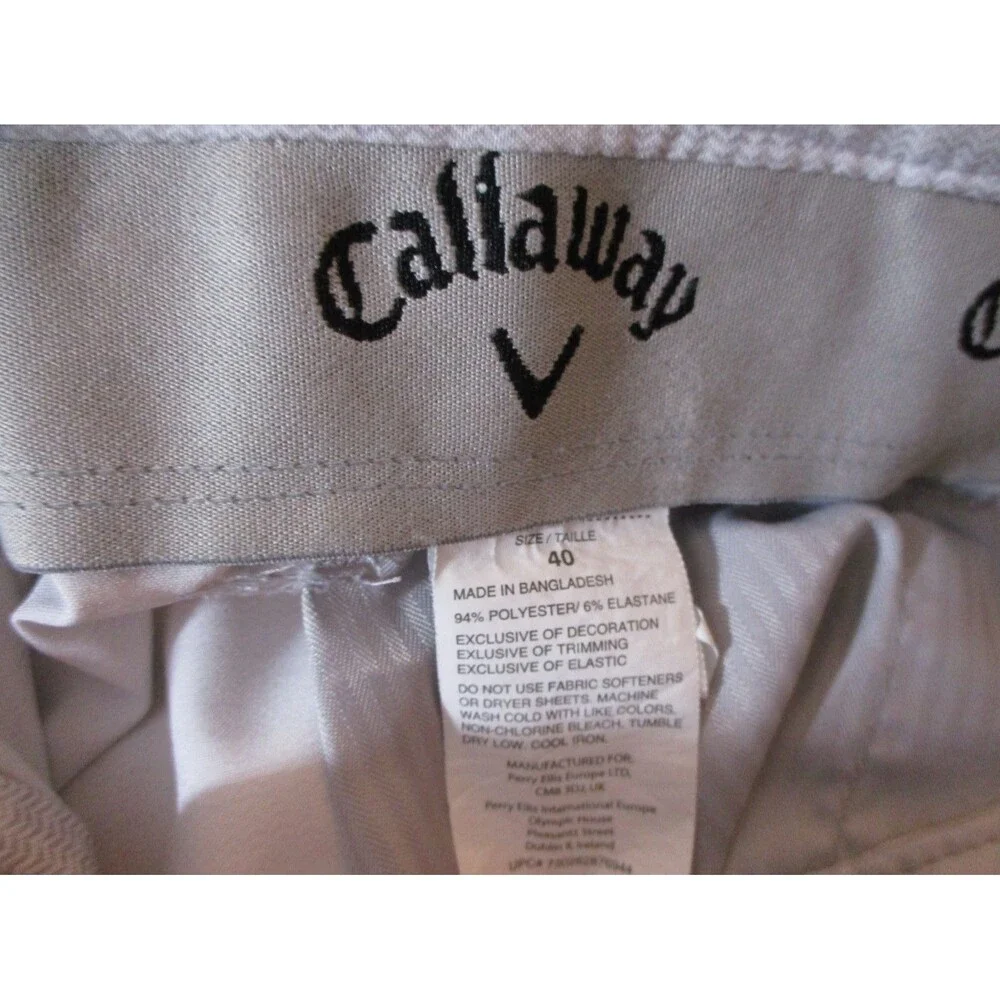 Callaway Bermuda Shorts Men's Size 40 Gray Slash Pocket Golf Sports Outdoors